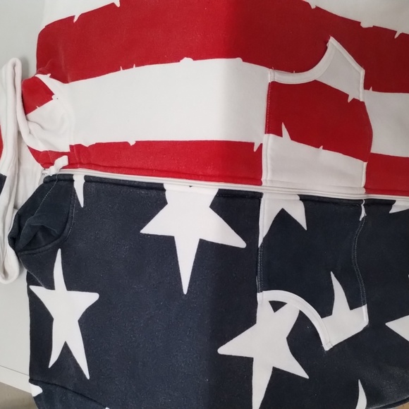 Skyline Wear Size: Adult XL American Flag Print Hooded Jumpsuit. - Picture 4 of 12